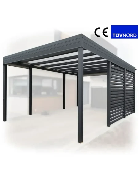 Carport Stahl Modern Garagen 3x6 m Wande 2+0