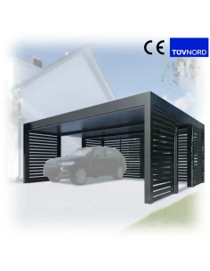 Carport Stahl Modern Garagen 6x6m Wande 4+3