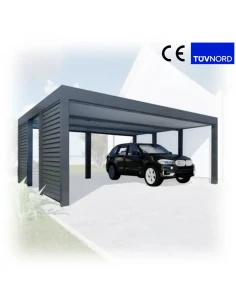 Carport Stahl Modern Garagen 6x6m Wande 2+0
