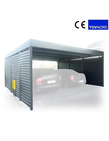 Carport Stahl Modern Garagen 6x6m Wande 6+0