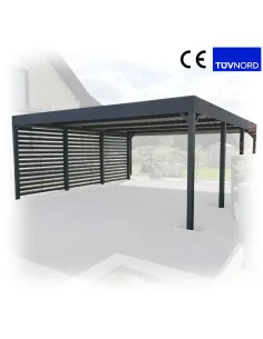 Carport Stahl Modern Garagen 6x6m Wande 3+0