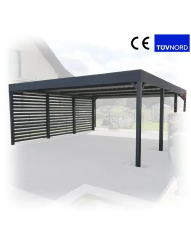 Carport Stahl Modern Garagen 6x6m Wande 3+0