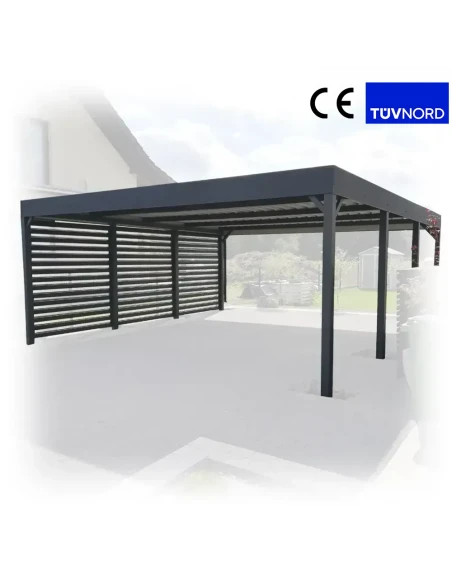 Carport Stahl Modern Garagen 6x6m Wande 3+0