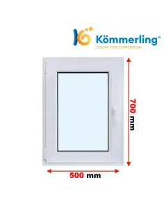 Kunststofffenster PVC Fenster 50 x 70 cm DREH/KIPP Kömmerling 76 MD