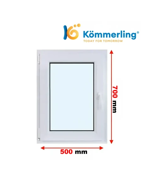 Kunststofffenster PVC Fenster 50 x 70 cm DREH/KIPP Kömmerling 76 MD