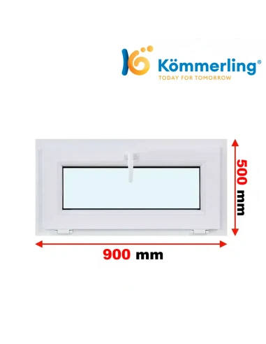 Kunststofffenster PVC Fenster 90 x 50 cm KIPP Kömmerling 76 MD