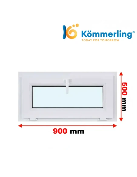 Kunststofffenster PVC Fenster 90 x 50 cm KIPP Kömmerling 76 MD