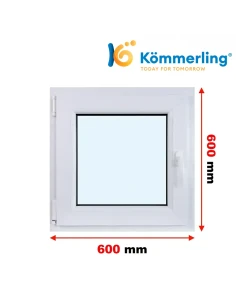 Kunststofffenster PVC Fenster 60 x 60 cm DREH/KIPP Kömmerling 76 MD