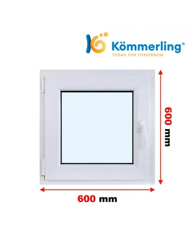 Kunststofffenster PVC Fenster 60 x 60 cm DREH/KIPP Kömmerling 76 MD