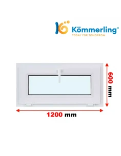 Kunststofffenster PVC Fenster 120 x 60 cm KIPP Kömmerling 76 MD
