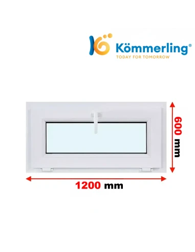 Kunststofffenster PVC Fenster 120 x 60 cm KIPP Kömmerling 76 MD