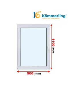 Kunststofffenster PVC Fenster 90 x 110 cm DREH/KIPP Kömmerling 76 MD