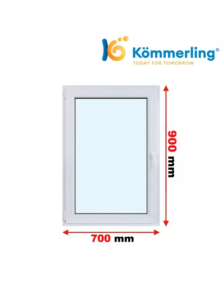 Kunststofffenster PVC Fenster 70 x 90 cm DREH/KIPP Kömmerling 76 MD