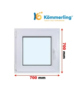 Kunststofffenster PVC Fenster 70 x 70 cm DREH/KIPP Kömmerling 76 MD