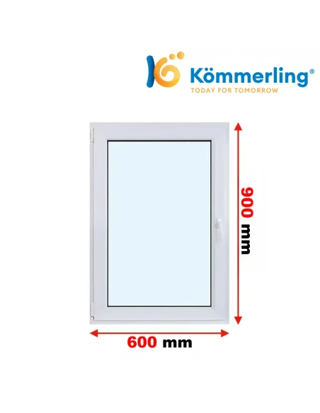 Kunststofffenster PVC Fenster 60 x 90 cm DREH/KIPP Kömmerling 76 MD