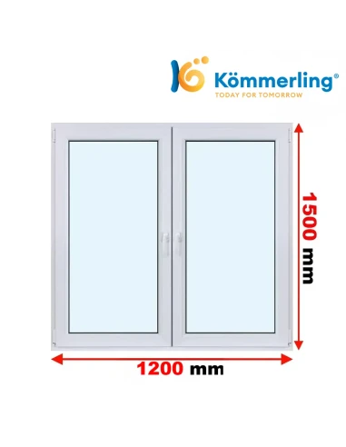 Kunststofffenster PVC Fenster 150 x 120 cm DREH/KIPP | DREH Kömmerling 76 MD