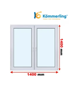 Kunststofffenster PVC Fenster 140 x 140 cm DREH/KIPP | DREH Kömmerling 76 MD