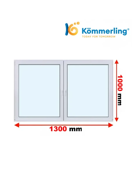 Kunststofffenster PVC Fenster 130 x 100 cm DREH/KIPP | DREH Kömmerling 76 MD