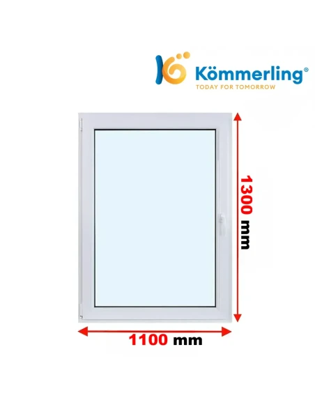 Kunststofffenster PVC Fenster 110 x 130 cm DREH/KIPP Kömmerling 76 MD