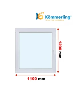 Kunststofffenster PVC Fenster 110 x 120 cm DREH/KIPP Kömmerling 76 MD
