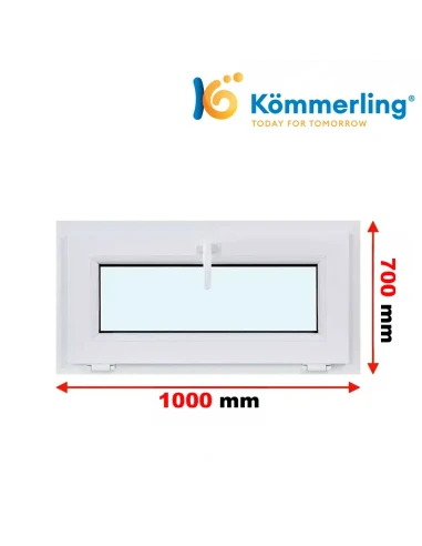 Kunststofffenster PVC Fenster 100 x 70 cm KIPP Kömmerling 76 MD