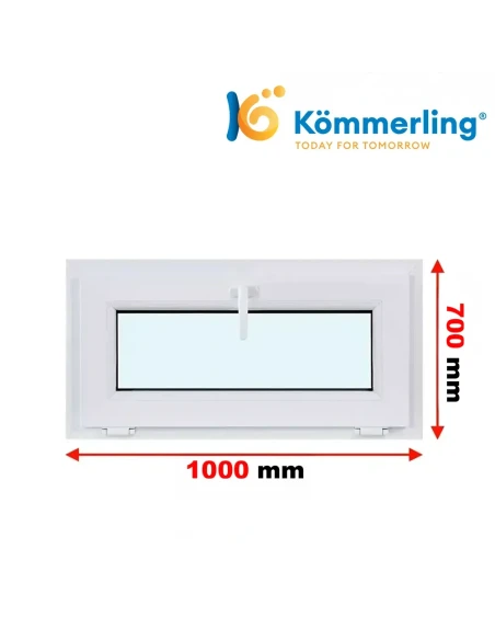 Kunststofffenster PVC Fenster 100 x 70 cm KIPP Kömmerling 76 MD
