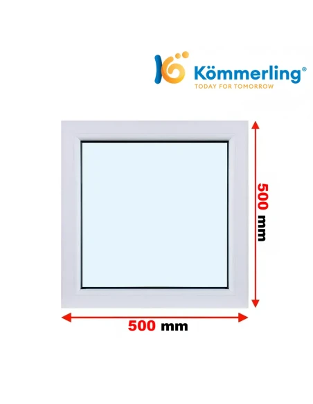 Kunststofffenster PVC Fenster 50 x 50 cm FIX Kömmerling 88 MD