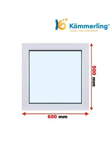 Kunststofffenster PVC Fenster 60 x 50 cm FIX Kömmerling 88 MD