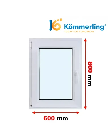 Kunststofffenster PVC Fenster 60 x 80 cm DREH-KIPP Kömmerling 88 MD