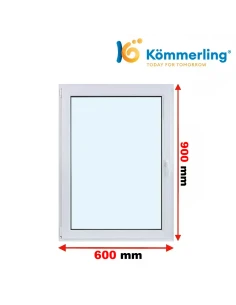 Kunststofffenster PVC Fenster 60 x 90 cm DREH-KIPP Kömmerling 88 MD