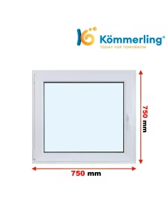 Kunststofffenster PVC Fenster 75 x 75 cm DREH-KIPP Kömmerling 88 MD