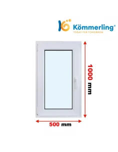 Kunststofffenster PVC Fenster 50 x 100 cm DREH-KIPP Kömmerling 88 MD