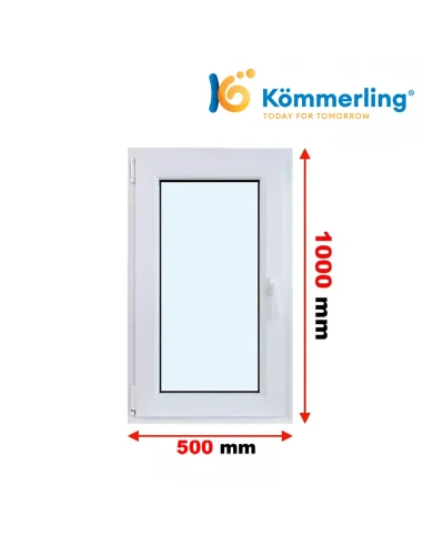Kunststofffenster PVC Fenster 50 x 100 cm DREH-KIPP Kömmerling 88 MD