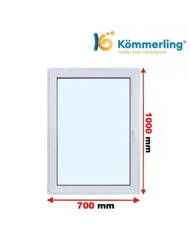 Kunststofffenster PVC Fenster 70 x 100 cm DREH-KIPP Kömmerling 88 MD
