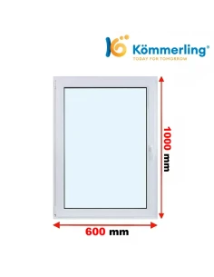Kunststofffenster PVC Fenster 60 x 100 cm DREH-KIPP Kömmerling 88 MD