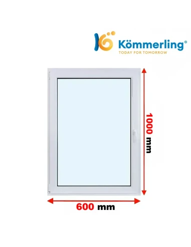 Kunststofffenster PVC Fenster 60 x 100 cm DREH-KIPP Kömmerling 88 MD