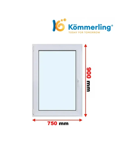Kunststofffenster PVC Fenster 75 x 90 cm DREH-KIPP Kömmerling 88 MD