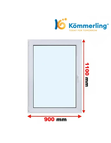 Kunststofffenster PVC Fenster 90 x 110 cm DREH-KIPP Kömmerling 88 MD
