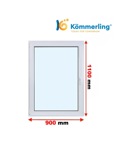 Kunststofffenster PVC Fenster 90 x 110 cm DREH-KIPP Kömmerling 88 MD