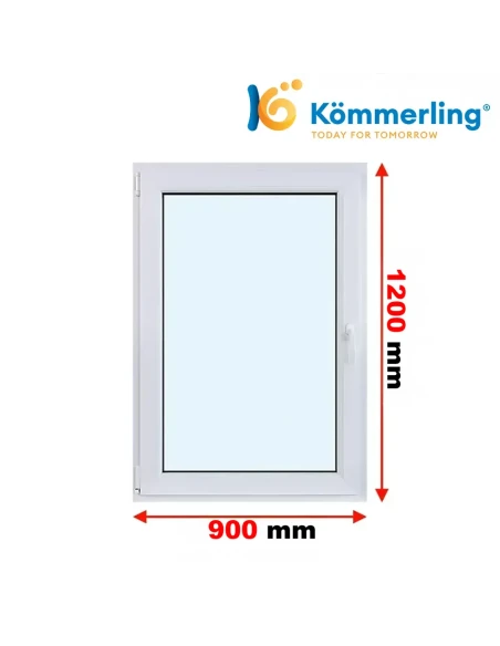 Kunststofffenster PVC Fenster 90 x 120 cm DREH-KIPP Kömmerling 88 MD