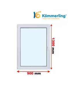 Kunststofffenster PVC Fenster 90 x 130 cm DREH-KIPP Kömmerling 88 MD