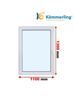 Kunststofffenster PVC Fenster 110 x 130 cm DREH-KIPP Kömmerling 88 MD