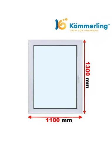 Kunststofffenster PVC Fenster 110 x 130 cm DREH-KIPP Kömmerling 88 MD