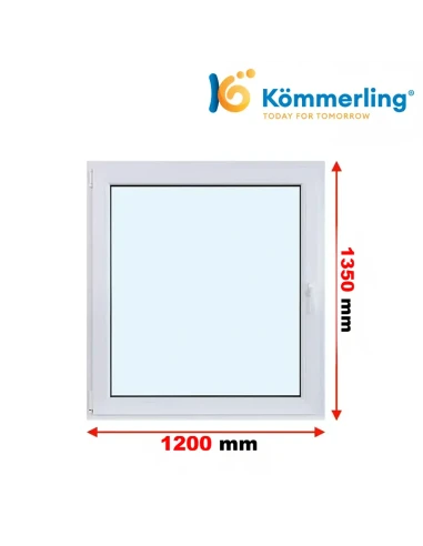 Kunststofffenster PVC Fenster 120 x 135 cm DREH-KIPP Kömmerling 88 MD