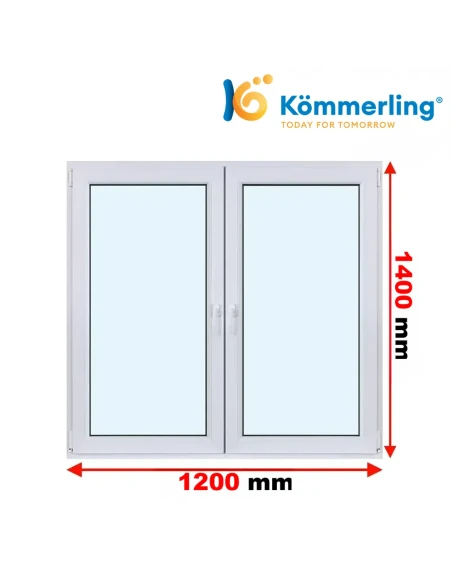 Kunststofffenster PVC Fenster 140 x 120 cm DREH-KIPP | DREH Kömmerling 88 MD