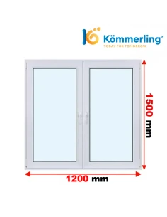 Kunststofffenster PVC Fenster 150 x 120 cm DREH-KIPP | DREH Kömmerling 88 MD