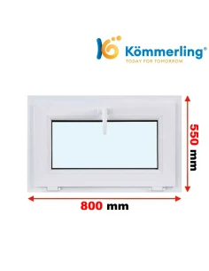 Kunststofffenster PVC Fenster 80 x 55 cm KIPP Kömmerling 88 MD