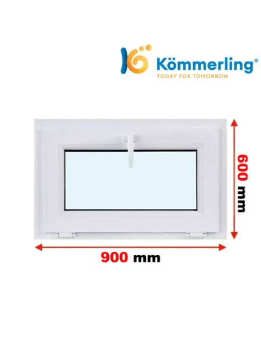 Kunststofffenster PVC Fenster 90 x 60 cm KIPP Kömmerling 88 MD