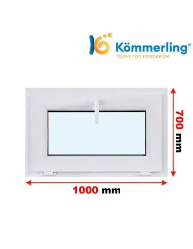 Kunststofffenster PVC Fenster 100 x 70 cm KIPP Kömmerling 88 MD