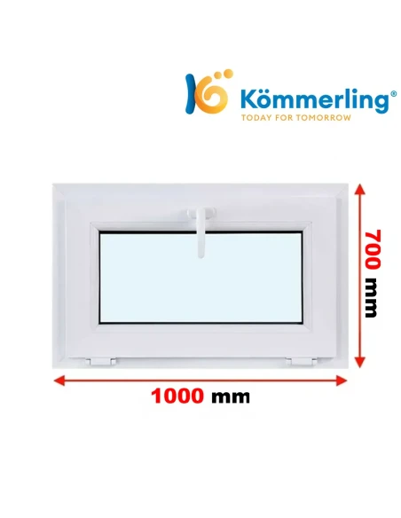 Kunststofffenster PVC Fenster 100 x 70 cm KIPP Kömmerling 88 MD